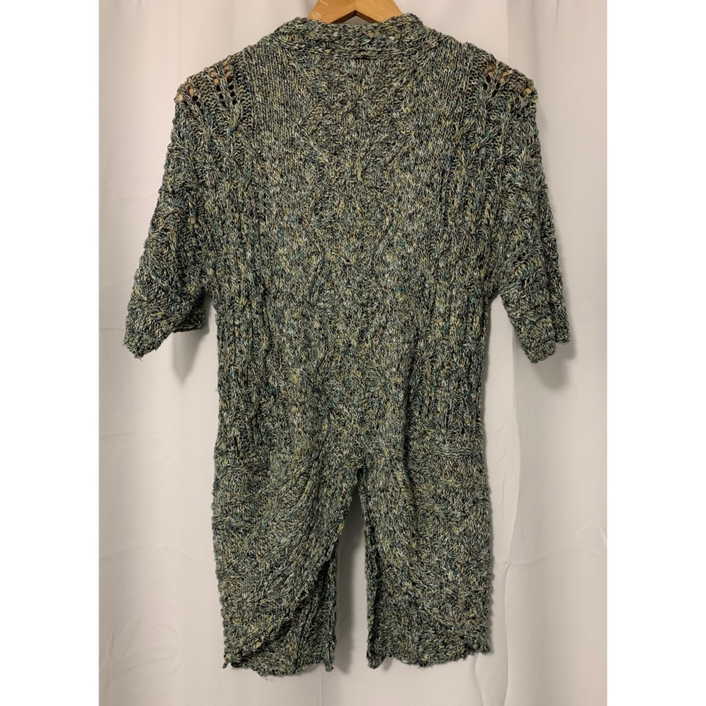 Anthro Moth Knit Green Tern Tail Cardigan Size L - Picture 3 of 8